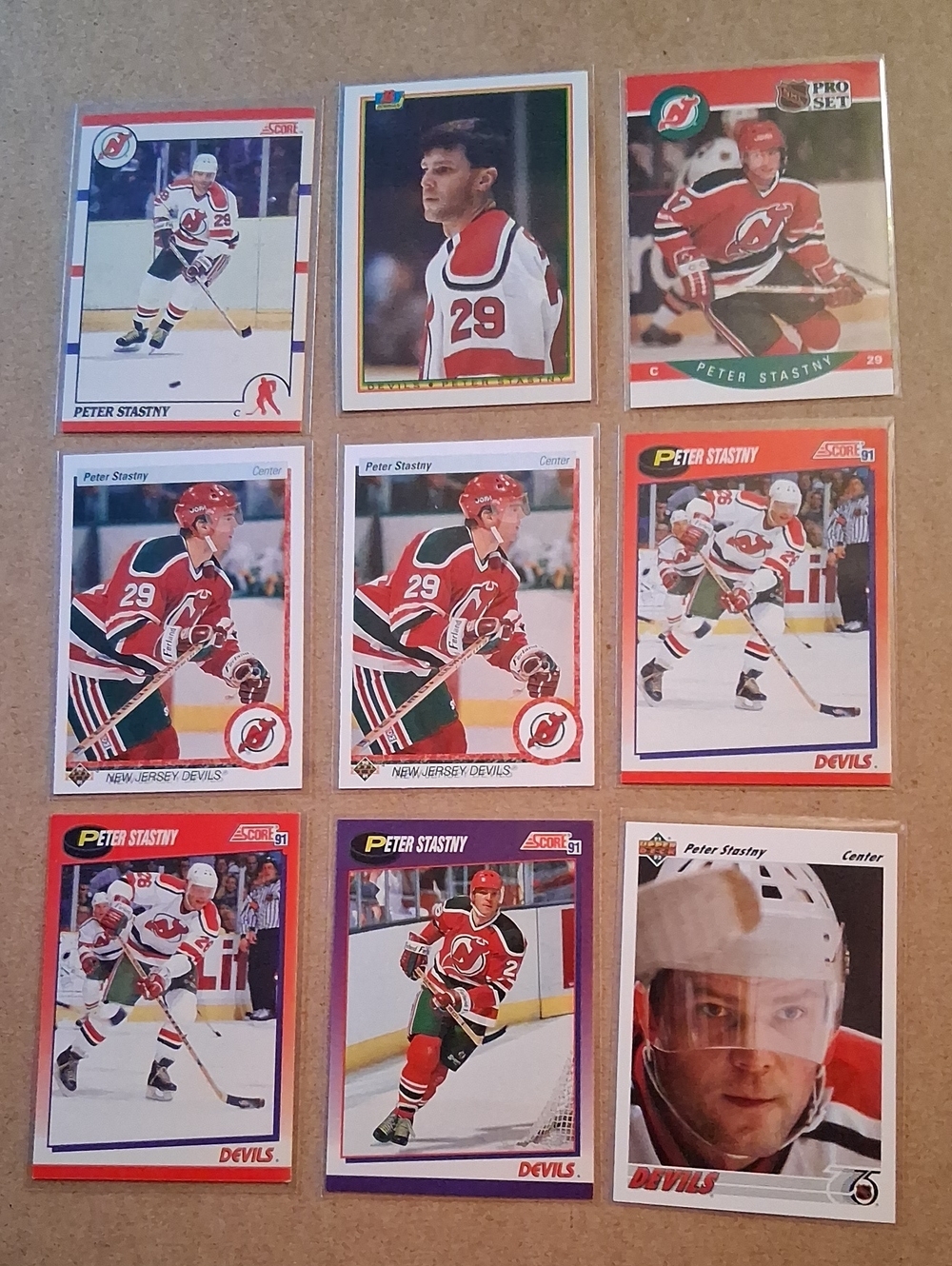 Peter Stastny New Jersey Devils Hockey Card Lot - Red & White